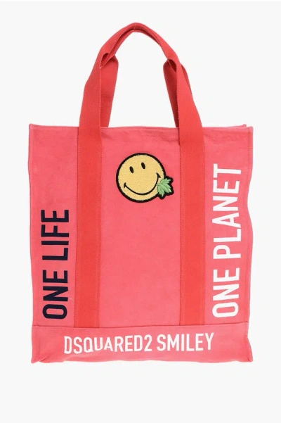 Dsquared2 Olop Canvas Smiley Tote Bag