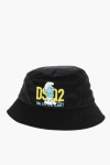 Dsquared2 Olop Printed Puffi Bucket Hat In Black