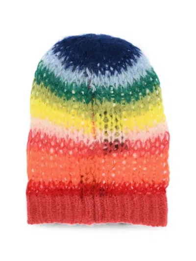 Dsquared2 Ombré Open-knit Beanie Hat In Multi