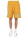 Dsquared2 Logo Printed Bermuda Shorts In Yellow