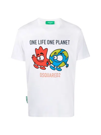 DSQUARED2 DSQUARED2 ONE LIFE ONE PLANET LOGO T-SHIRT
