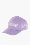 Dsquared2 One Life One Planet Organic Cotton Baseball Cap With Printed In Orange