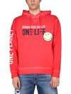 DSQUARED2 ONE LIFE ONE PLANET SMILEY SWEATSHIRT