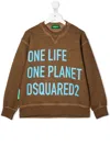 Dsquared2 One Life One Planet Sweatshirt In Brown