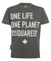 Dsquared2 One Life One Planet T-shirt In Grey