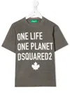 Dsquared2 One Life One Planet T-shirt In Grey