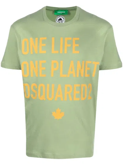 Dsquared2 Green One Life One Planet T-shirt