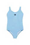 Dsquared2 Logo-print Swimsuit In Blue