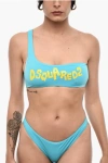 Dsquared2 One-shoulder Bandeau Bikini Top With Frontal Logo
