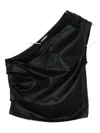 Dsquared2 One-shoulder Gathered Top In Black