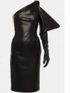 Dsquared2 One-sleeve Midi Dress In Black