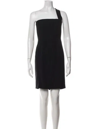 Pre-owned Dsquared2 One-shoulder Mini Dress In Black