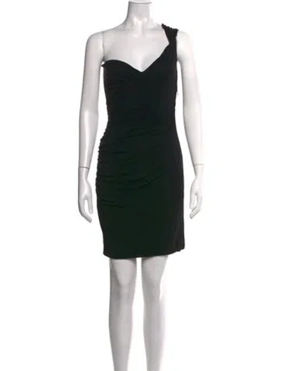 Pre-owned Dsquared2 One-shoulder Mini Dress In Black