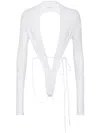 Dsquared2 Open-back Bodysuit In White
