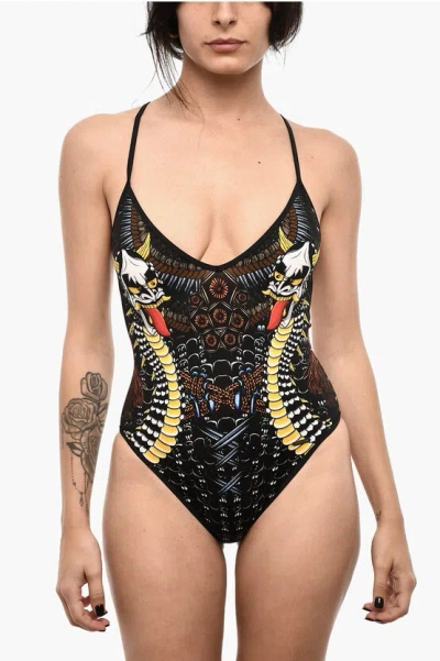 Dsquared2 Open Back Printed One Piece Swimsuit Grösse 38