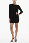 Dsquared2 Open Back Solid Color Bodycon Dress