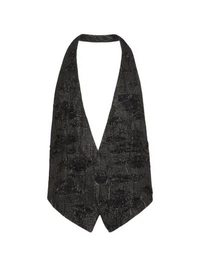 Dsquared2 Open-back Vest In Black