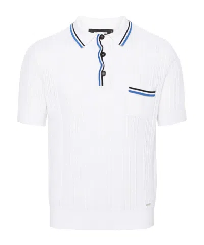 DSQUARED2 OPEN-KNIT POLO SHIRT