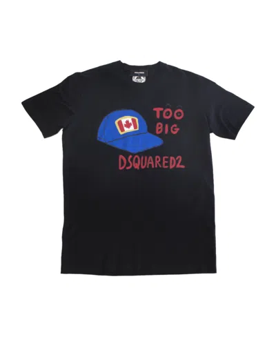 DSQUARED2 OPEN-NECKED BLACK SHIRT