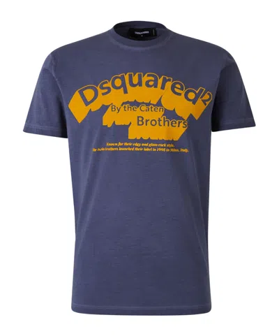 DSQUARED2 FLOCKED LOGO T-SHIRT