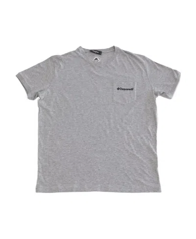 Dsquared2 Open-necked Black Shirt In Gray