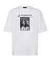 Dsquared2 Short Sleeve Crewneck T-shirt With Bold Graphic Print In White