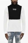 Dsquared2 Open Wool Turtleneck Sweater With Monogram