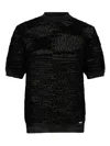 Dsquared2 Open Work Knitted T-shirt In Black