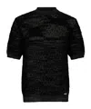 Dsquared2 Open Work Knitted T-shirt In Black