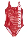 Dsquared2 Open-back Swimsuit In Red
