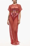 Dsquared2 Openwork Maxi Beach Cover-up Dress