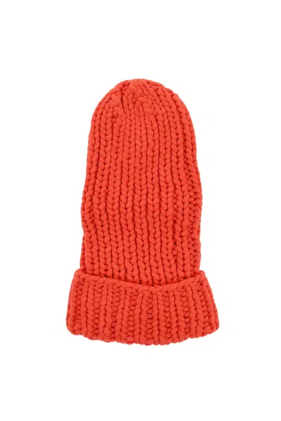Dsquared2 Orange Maxi Knitted Beanie Cap