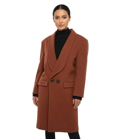 Dsquared2 Orange Shawl Lapel Trench Coat In Brown