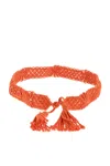 Dsquared2 Orange Woven Belt In Orange