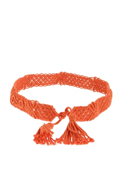 DSQUARED2 ORANGE WOVEN BELT