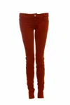 Dsquared2 , Orange/red Biker Jeans With Silver Hardware In Size It40/s. In Multi