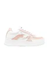 Dsquared2 Order Sneakers Matt White In Calf Leather And Rubber Candy Pink Details In White