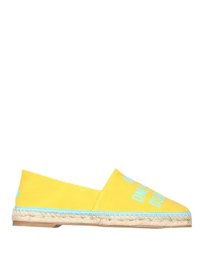 Dsquared2 Organic Canvas Espadrilles In Yellow