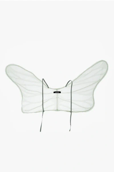 Dsquared2 Organza Butterfly Wings With Thin Straps In Neutral