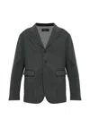 Dsquared2 Osaka Herringbone-pattern Notch-lapels Blazer In Gray