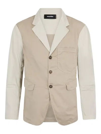 Dsquared2 Osaka Single-breasted Blazer In Neutral