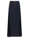 Dsquared2 Stitched Skirt With Pockets And Loops In Blue