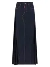 Dsquared2 Stitched Skirt With Pockets And Loops In Blue