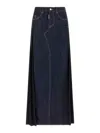 Dsquared2 Stitched Skirt With Pockets And Loops In Blue