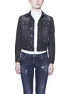Dsquared2 Studded Mini Jacket With Button Fastening In Black