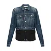 Dsquared2 Logo-patch Cotton Jacket In Blue