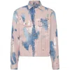 Dsquared2 Two-tone Distressed Denim Jacket In Multicolor