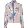 Dsquared2 Two-tone Distressed Denim Jacket In Multicolor