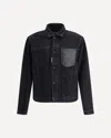Dsquared2 Black Jacket With Classic Collar And Embossed Logo On The Front In Denim Man