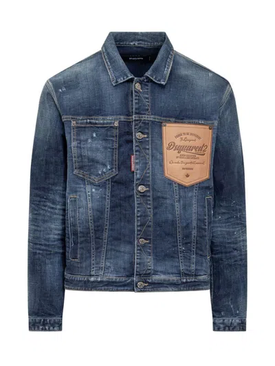 Dsquared2 Over Jeans Jacket In Blue